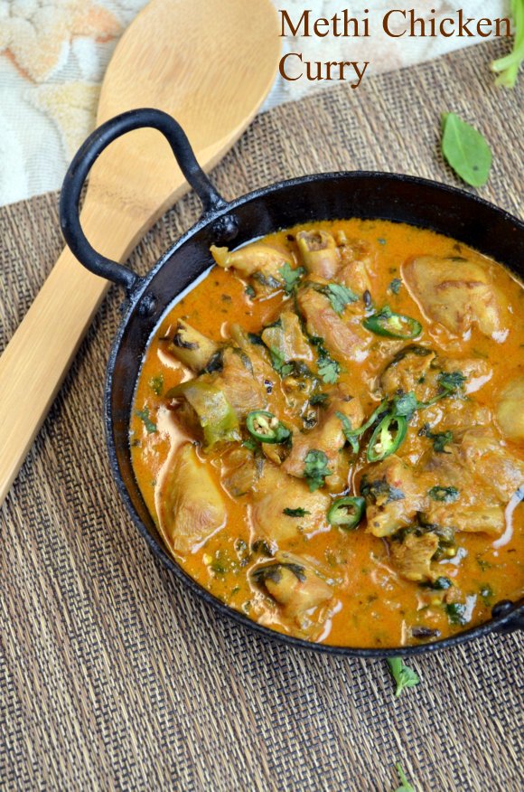 Nalini'sKitchen Methi(Fenugreek leaves) Chicken Curry